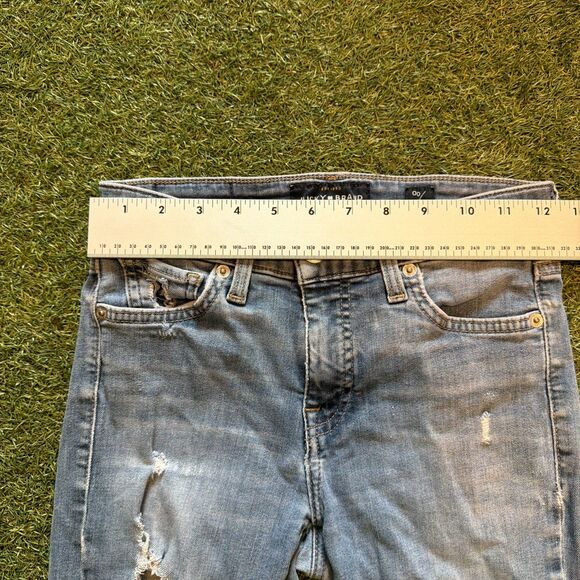Lucky Brand Jeans Womens 00/24 Mid Rise AVA Super Skinny Distressed Light Wash - Picture 4 of 13